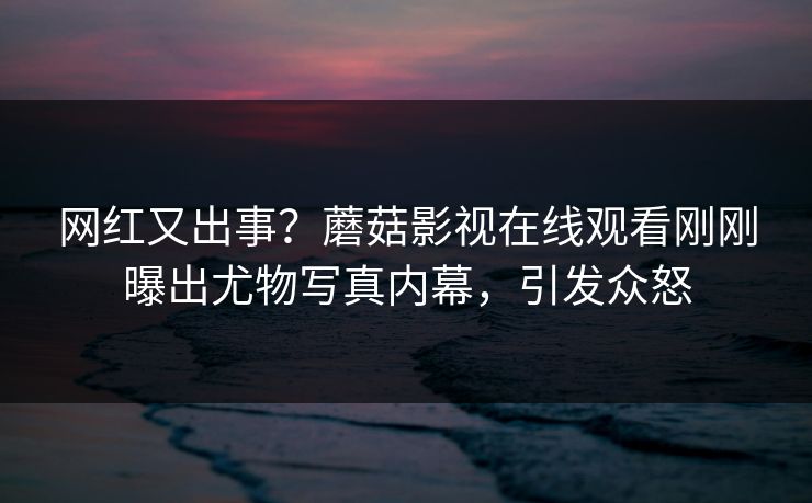 网红又出事？蘑菇影视在线观看刚刚曝出尤物写真内幕，引发众怒