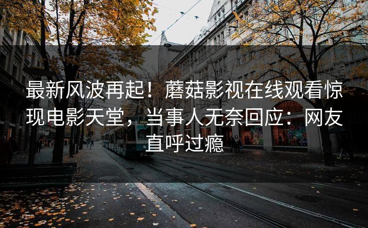 最新风波再起！蘑菇影视在线观看惊现电影天堂，当事人无奈回应：网友直呼过瘾