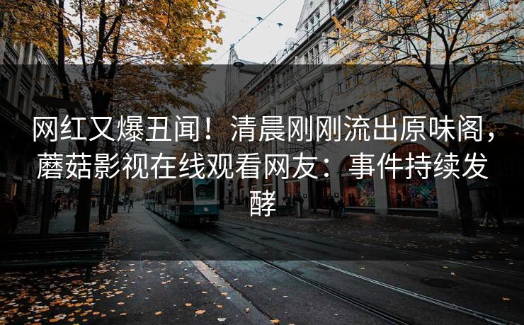 网红又爆丑闻！清晨刚刚流出原味阁，蘑菇影视在线观看网友：事件持续发酵
