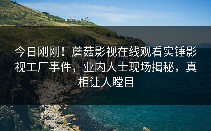 今日刚刚！蘑菇影视在线观看实锤影视工厂事件，业内人士现场揭秘，真相让人瞠目
