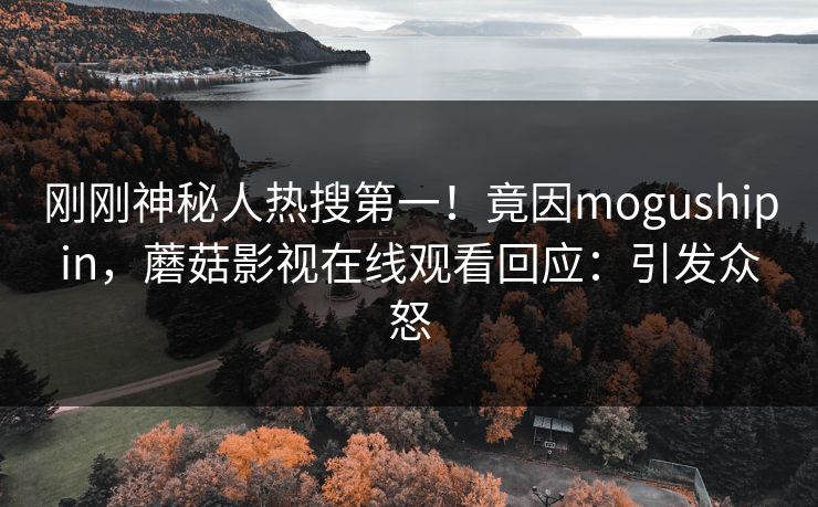 刚刚神秘人热搜第一！竟因mogushipin，蘑菇影视在线观看回应：引发众怒