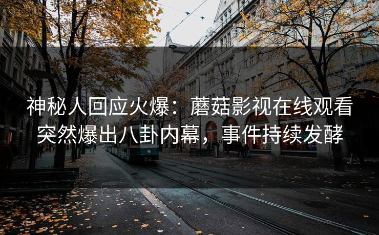 神秘人回应火爆:蘑菇影视在线观看突然爆出八卦内幕,事件持续发酵